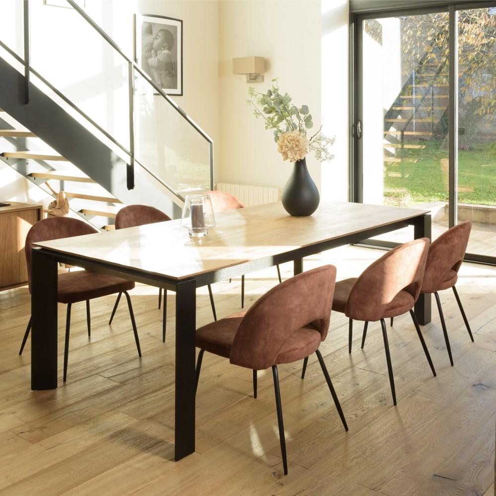 Lot 2 chaises velours acajou dossier ouvert Lot 2 chaises velours acajou dossier ouvert