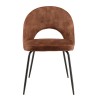 Lot 2 chaises velours acajou dossier ouvert