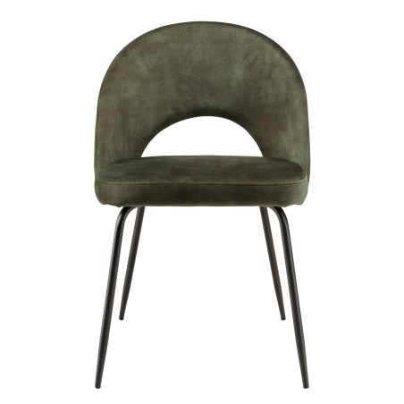 Lot 2 chaises velours vert sapin TOM
