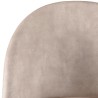 Lot 2 chaises velours beige TOM - Dossier arrondi - Pieds acier noir