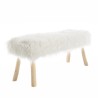 SACHA Bench 120x40cm Ivory Sheepskin