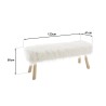 Banc SACHA peau de mouton ivoire 120x40cm