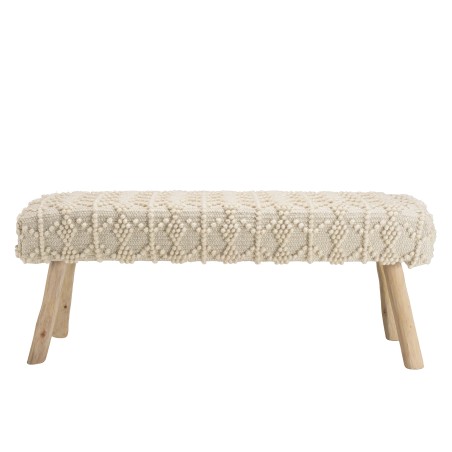 SACHA Bench 120x40cm Ivory Wool | Elegant and Comfortable