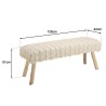 SACHA Bench 120x40cm Ivory Wool | Elegant and Comfortable