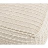 Pouf carré en laine texturée couleur ivoire SACHA