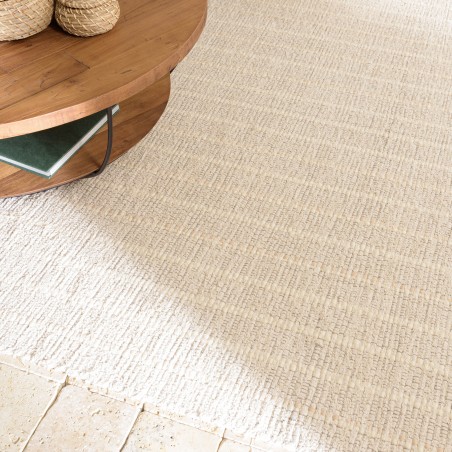 SACHA Rectangular Rug 160x230cm in Recycled Cotton - Ivory