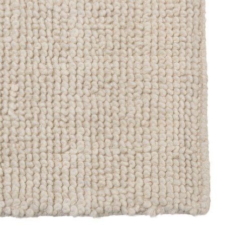 Tapis rectangulaire en laine bouclée ivoire 160x230cm