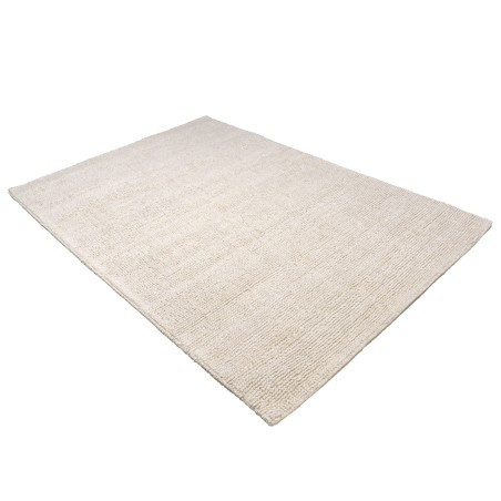 SACHA Rectangular Rug 160x230cm in Looped Wool, Ivory