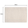 Tapis rectangulaire en laine bouclée ivoire 160x230cm