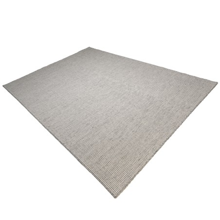 Tapis QUENTIN en laine tissée blanc/gris chiné 200x290cm