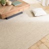 Quentin Rectangular Rug - 200 x 290 cm - Woven Wool - White/Mottled Brown