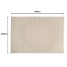 Tapis rectangulaire QUENTIN 200x290cm laine blanc/marron chiné