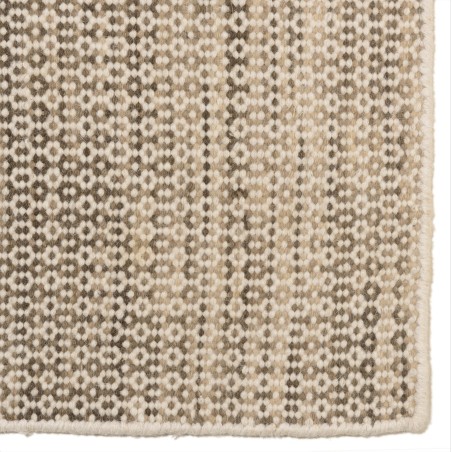 Quentin Rectangular Rug - Woven Wool, White & Khaki, 160x230 cm