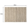 Tapis QUENTIN en laine tissée blanc et kaki 160x230cm