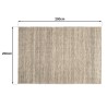 Tapis QUENTIN en laine tissée blanc et kaki 200x290cm