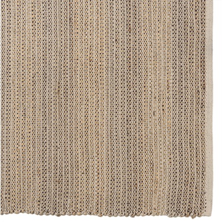 Quentin Rectangular Rug 160x230cm - Jute & Cotton in Sand/Ivory/Black