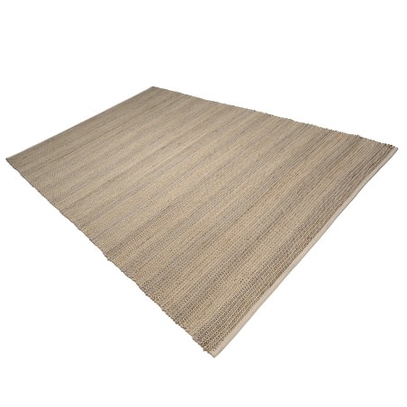 Quentin Rectangular Rug 160x230cm - Jute & Cotton in Sand/Ivory/Black