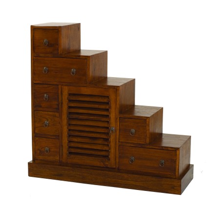Meuble escalier LAUREN en bois Mindi moyen