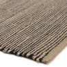QUENTIN Rectangular Rug 160x230cm Jute Cotton Sand Black