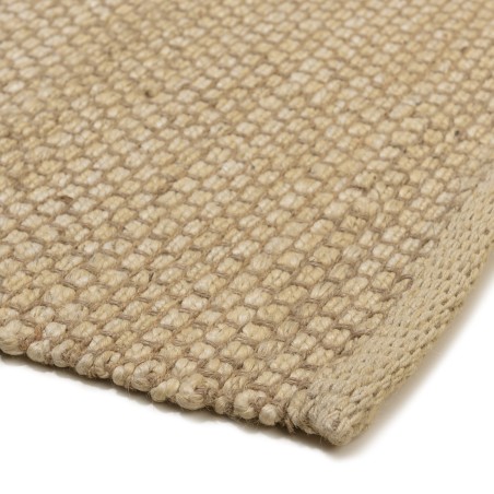 Quentin Rectangular Rug 160x230cm - Beige Jute and Cotton