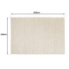 Quentin Rectangular Rug 160x230cm - Ecru Woven Wool