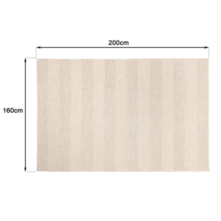 Tapis QUENTIN en laine tissée 160x230cm - Couleur lin