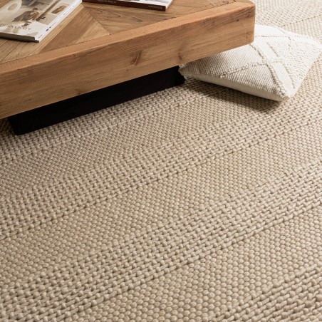 Quentin Rectangular Rug 200x290cm - Linen-Colored Wool