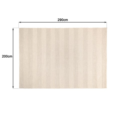 Quentin Rectangular Rug 200x290cm - Linen-Colored Wool