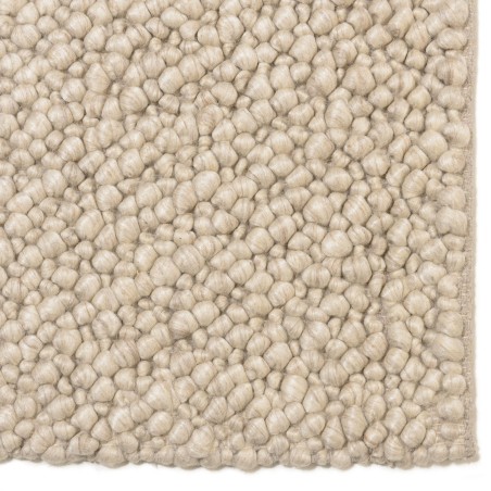 Tapis QUENTIN en laine bouclée beige 160x230cm