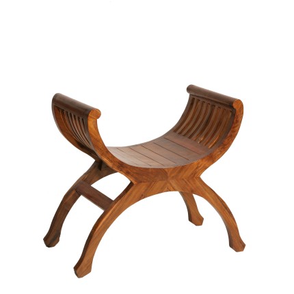 API Stool - Yuyu 1 Seat Brown Teak Wood | Colonial Design