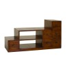 LAUREN Brown Mindi Wood Staircase TV Cabinet - Ethnic Touch for Your Interior