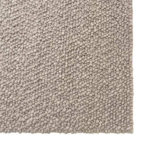Tapis rectangulaire QUENTIN 200x290cm en laine bouclée taupe