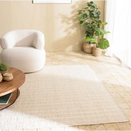 SACHA Rectangular Rug 200x290cm in Recycled Cotton - Ivory