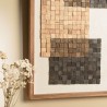 SANDY Wall Decoration No. 1 42x62cm Beige/Black Mosaic Recycled Pine