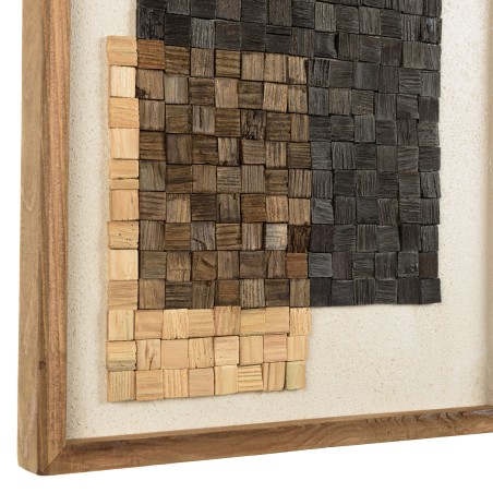 Décoration murale SANDY - Mosaïque beige/noire 42x62cm