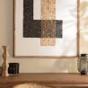 Décoration murale SANDY 82x122cm mosaïque beige/noire en Pin recyclé