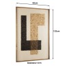 Décoration murale SANDY 82x122cm mosaïque beige/noire en Pin recyclé