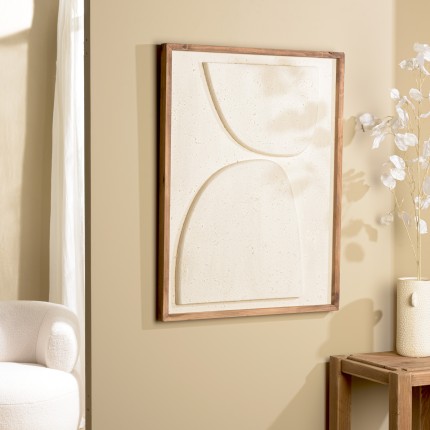 SANDY Wall Decoration 62x82cm - Abstract Shapes Recycled White Pine