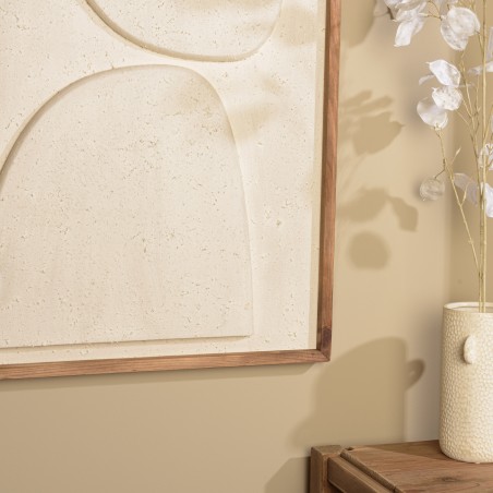 Décoration murale SANDY 62x82cm - Pin recyclé blanc