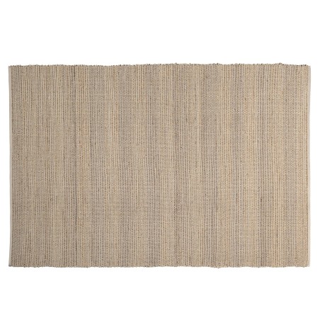 Quentin Rectangular Rug 160x230cm - Jute & Cotton in Sand/Ivory/Black