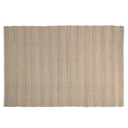 Tapis QUENTIN 200x290cm jute et coton - Sable/Ivoire/Noir
