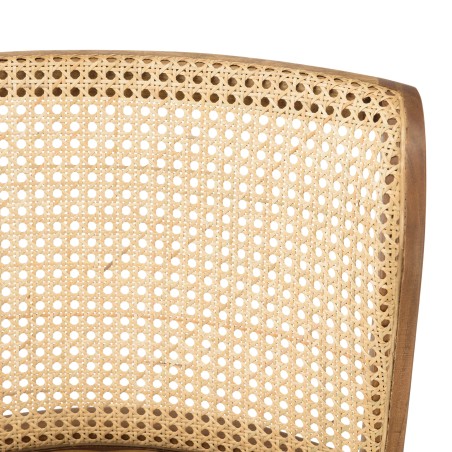 Lot de 2 chaises MARCEL en manguier et cuir