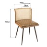 Lot de 2 chaises MARCEL en manguier et cuir