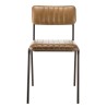 Lot de 2 chaises MARCEL en cuir et acier