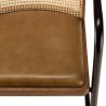 Lot de 2 fauteuils Marcel en manguier et cuir