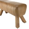 Banc matelassé cuir marron MARCEL