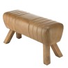 Banc matelassé cuir marron MARCEL