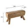 Banc matelassé cuir marron MARCEL