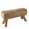 MARCEL - Brown Leather Upholstered Bench