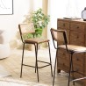 Lot de 2 tabourets de bar MARCEL en cuir